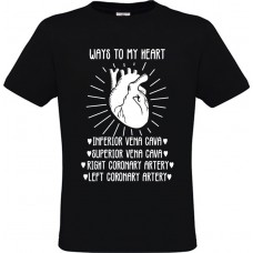 Ανδρικό T-Shirt Μαύρο Βαμβακερό με Ψηφιακή Εκτύπωση Ways To My Heart