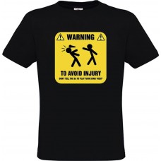 Ανδρικό T-Shirt Μαύρο Βαμβακερό με Tύπωμα To avoid injury don't tell the DJ to play your song ''next''