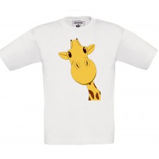 Παιδικό T-Shirt Άσπρο Βαμβακερό με τύπωμα Καμηλοπάρδαλη
