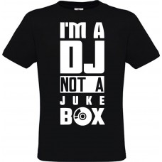 Ανδρικό T-Shirt Μαύρο Βαμβακερό με τύπωμα I'm A DJ Not A Jukebox