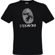 Ανδρικό T-Shirt Μαύρο Βαμβακερό με Ψηφιακή Εκπύπωση Μηχανή It's In My DNA