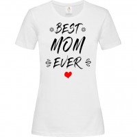 Γυναικείο T-Shirt Άσπρο Βαμβακερό με τύπωμα Best Mom Ever