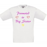 Παιδικό T-Shirt Άσπρο Βαμβακερό με Πολύχρωμο Τύπωμα promoted to big sister