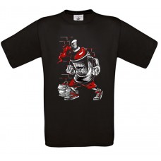 Children's T-Shirt Black Cotton with Sray Can Graffiti