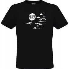 Ανδρικό T-Shirt Μαύρο Βαμβακερό με Στάμπα Σπερματοζωάρια και Bad News