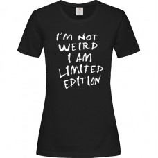 Γυναικείο T-Shirt Μαύρο Βαμβακερό με Στάμπα I'm Not Weird I am Limited Edition