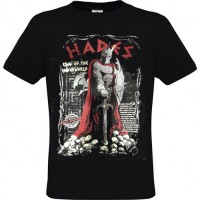  Ανδρικό T-Shirt Μαύρο Βαμβακερό με Στάμπα Hades του Θεού Άδη