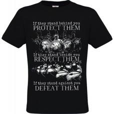 Ανδρικό T-Shirt Μαύρο Bαμβακερό με Στάμπα Σπαρτιάτες Στρατιώτες