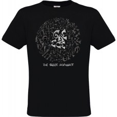 Ανδρικό T-Shirt Μαύρο Βαμβακερό με Στάμπα Ελληνικό Αλφάβητο