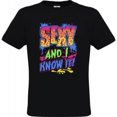 Ανδρικό T-Shirt Μαύρο Βαμβακερό με Sexy And I Know It