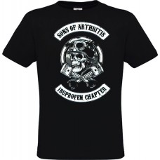 Ανδρικό T-Shirt Μαύρο Bαμβακερό Sons of Arthritis
