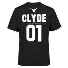  Men’s T-Shirt Black Cotton with CLYDE 01 Print