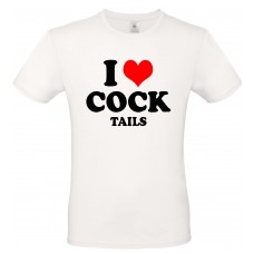 T-Shirt Άσπρο Βαμβακερό με Ψηφιακή Εκτύπωση ''I love cocktails''
