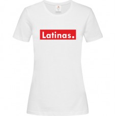 Γυναικείο T-Shirt Άσπρο Βαμβακερό Τυπωμένο Latinas