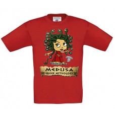 Παιδικό T-Shirt Κόκκινο Βαμβακερό με Στάμπα Μέδουσα