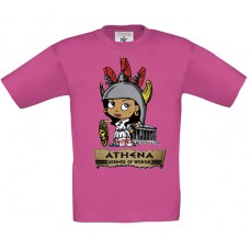 Παιδικό T-Shirt Φούξια Βαμβακερό με Στάμπα Αθηνά